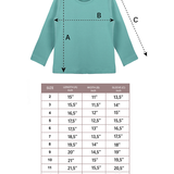 Toddler Cotton Long Sleeve Basic Crewneck T-Shirt