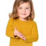 Girls' Basic Crewneck Long Sleeve Cotton T-Shirt  / 5 to 7 Years lilax