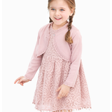 Girls Knit Lace Detailed Buttoned Bolero Cardigan