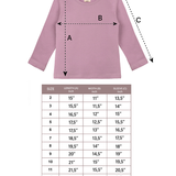 Little Girls Cotton Long Sleeve Basic Crewneck T-Shirt