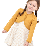 Girls Knit Lace Detailed Buttoned Bolero Cardigan