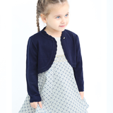 Girls Knit Lace Detailed Buttoned Bolero Cardigan