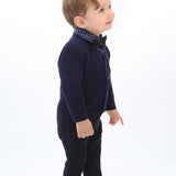 Toddler and Little Boys Cardigan Long Sleeve V-Neck Classic Knit School Sweater