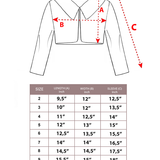 Girls Buttoned Oversize Collared Bolero Shrug