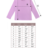 Little Girls Cotton Long Sleeve Basic Crewneck T-Shirt