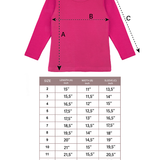 Little Girls Cotton Long Sleeve Basic Crewneck T-Shirt