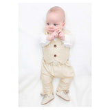 Baby Boy's Gentelman Outfit - Bodysuit Shirt, Vest, Comfy Pants 3-Piece Suit Set