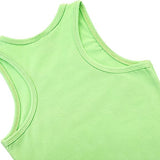 Girls' Soft Solid Cotton Blend Racerback Tank Top / 11-12 Years LILAX