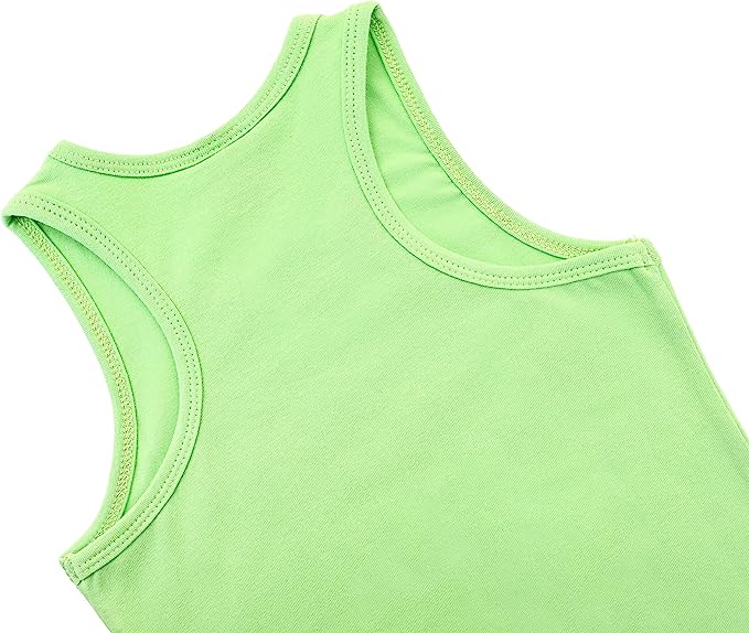 Girls' Soft Solid Cotton Blend Racerback Tank Top / 11-12 Years LILAX