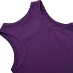 Girls' Soft Solid Cotton Blend Racerback Tank Top / 11-12 Years LILAX