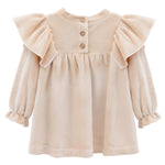 Baby velvet dress with ruffle shouders; perfect for baby girl clothes and Christmas gift ideas  