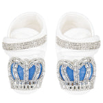 Jeweled crown newborn layette with footie, hat, mittens with bows, & shoes; perfect for Christmas gift ideas