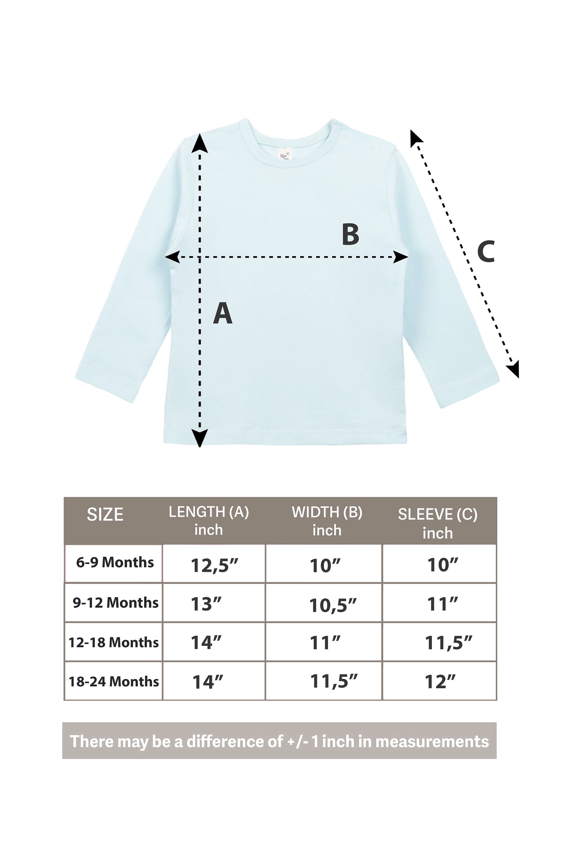 Baby Girls' Basic Long Sleeve Round Neck T-Shirt / 6 to 12 Months LILAX