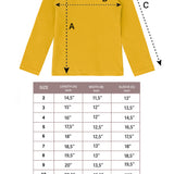 Girls' Solid Cotton Shirt Basic Long Sleeve Turtleneck T-Shirt / 5 to 8 Years LILAX