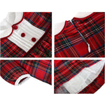 Baby Girls' Plaid Dress Set, Holiday Outfit with Elastic Flower Headband LILAX