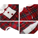 Baby Girls' Plaid Dress Set, Holiday Outfit with Elastic Flower Headband LILAX