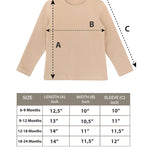 Baby Girls' Basic Long Sleeve Round Neck T-Shirt / 12 to 24 Months