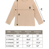 Baby Girls' Basic Long Sleeve Round Neck T-Shirt / 12 to 24 Months