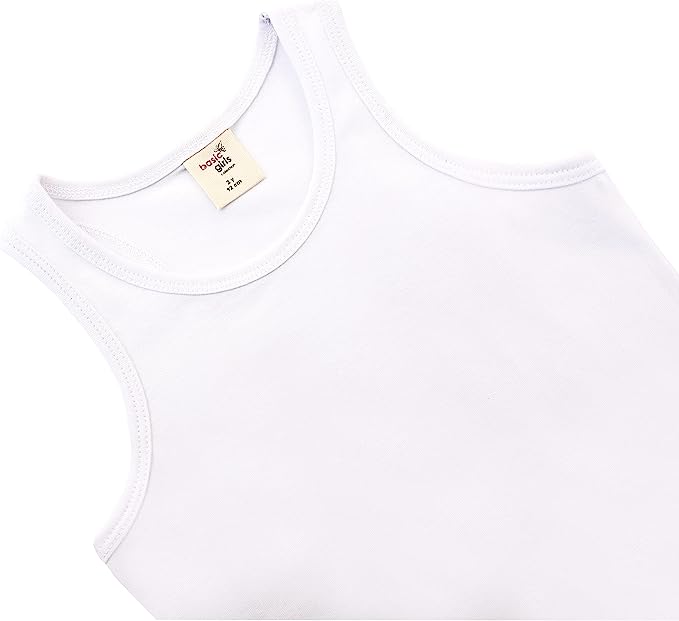 Girls' Soft Solid Cotton Blend Racerback Tank Top / 11-12 Years LILAX