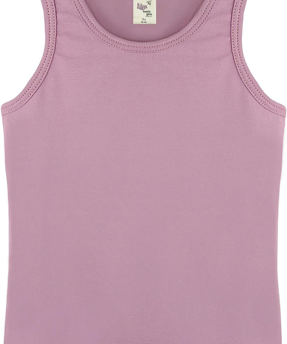 Girls cotton basic solid racerbank tanktop; best for baby girl clothes & christmas gift ideas