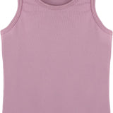 Girls' Soft Solid Cotton Blend Racerback Tank Top / 11-12 Years LILAX