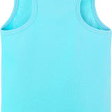 Girls' Soft Solid Cotton Blend Racerback Tank Top / 11-12 Years LILAX