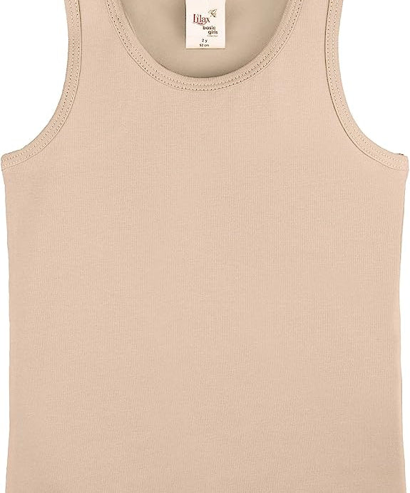 Girls cotton basic solid racerbank tanktop; best for baby girl clothes & christmas gift ideas