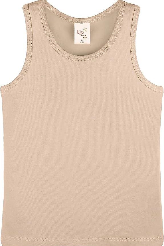 Girls' Soft Solid Cotton Blend Racerback Tank Top / 11-12 Years LILAX