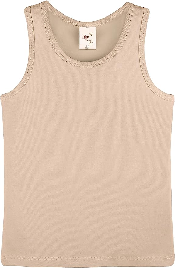 Girls' Soft Solid Cotton Blend Racerback Tank Top / 11-12 Years LILAX