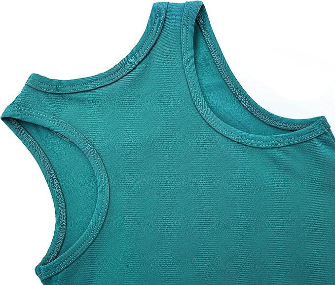 Girls' Soft Solid Cotton Blend Racerback Tank Top / 11-12 Years LILAX