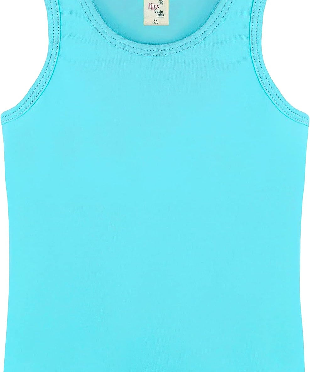 Girls cotton basic solid racerbank tanktop; best for baby girl clothes & christmas gift ideas