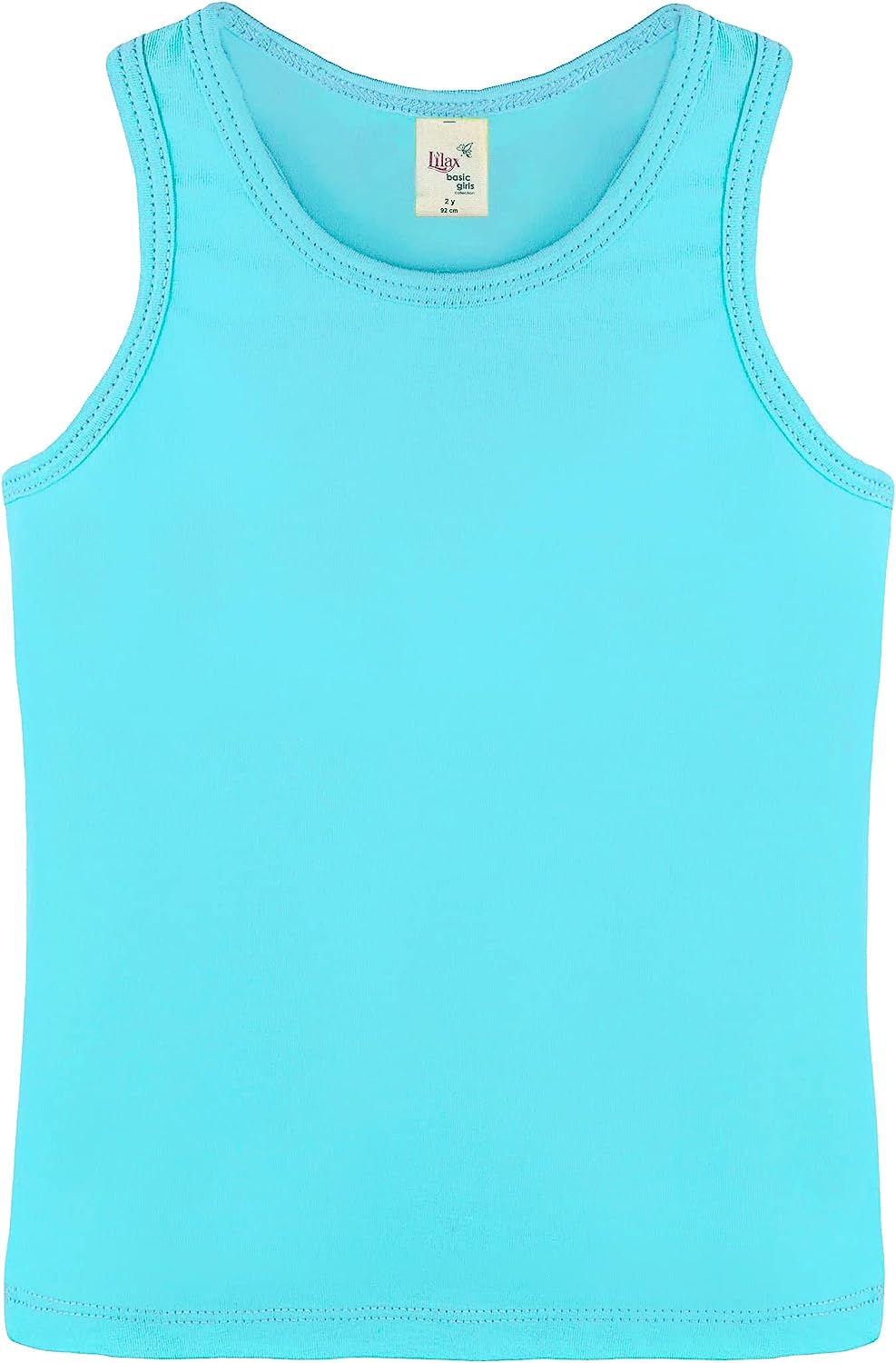 Girls' Soft Solid Cotton Blend Racerback Tank Top / 11-12 Years LILAX