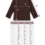 Toddler Cotton Long Sleeve Basic Crewneck T-Shirt