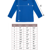 Toddler Cotton Long Sleeve Basic Crewneck T-Shirt