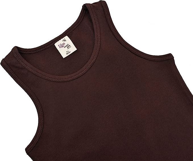 Girls' Soft Solid Cotton Blend Racerback Tank Top / 11-12 Years LILAX