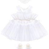 Enchanting Tulle Princess Tutu Bridal Ensemble with Coordinating Shoes and Headband LILAX