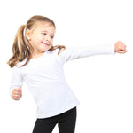 Girls' Basic Crewneck Long Sleeve Cotton T-Shirt / 11-12 Years LILAX