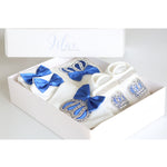 Gift Set for Newborn Baby Boy with Crown Jewels Layette 4 Piece LILAX