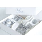 Baby Boy 4 Piece Layette Gift Set with Crown Jewels 0-3 Months lilax