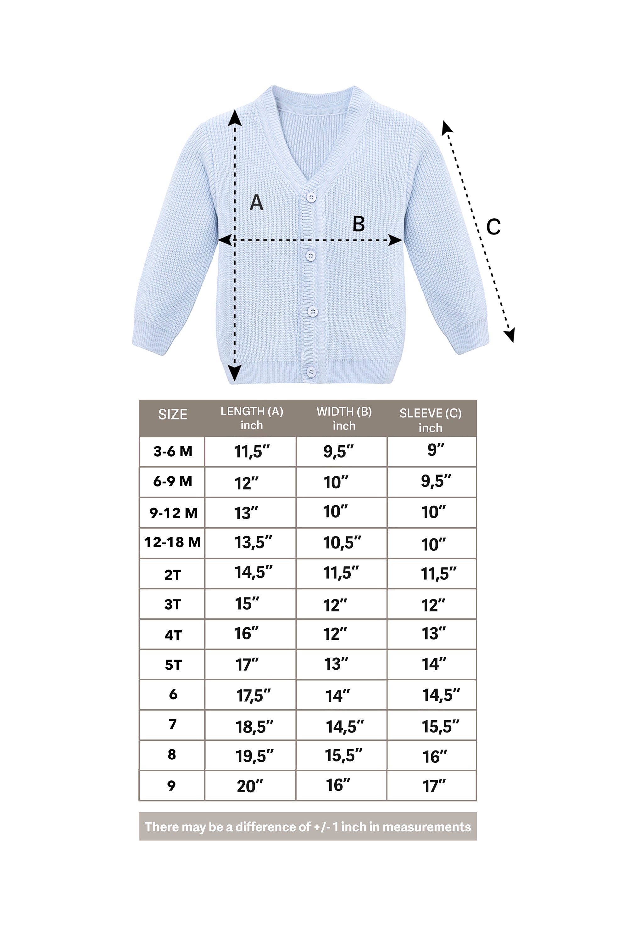 Classic Knit V-Neck Cardigan Sweater for Baby & Toddler Boys with Long Sleeves OZAK TRIKO (MUSTAFA CENGIZ OZBOZ )