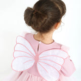 Girl Butterfly Wing Long Sleeve Tulle Party Princess Dress