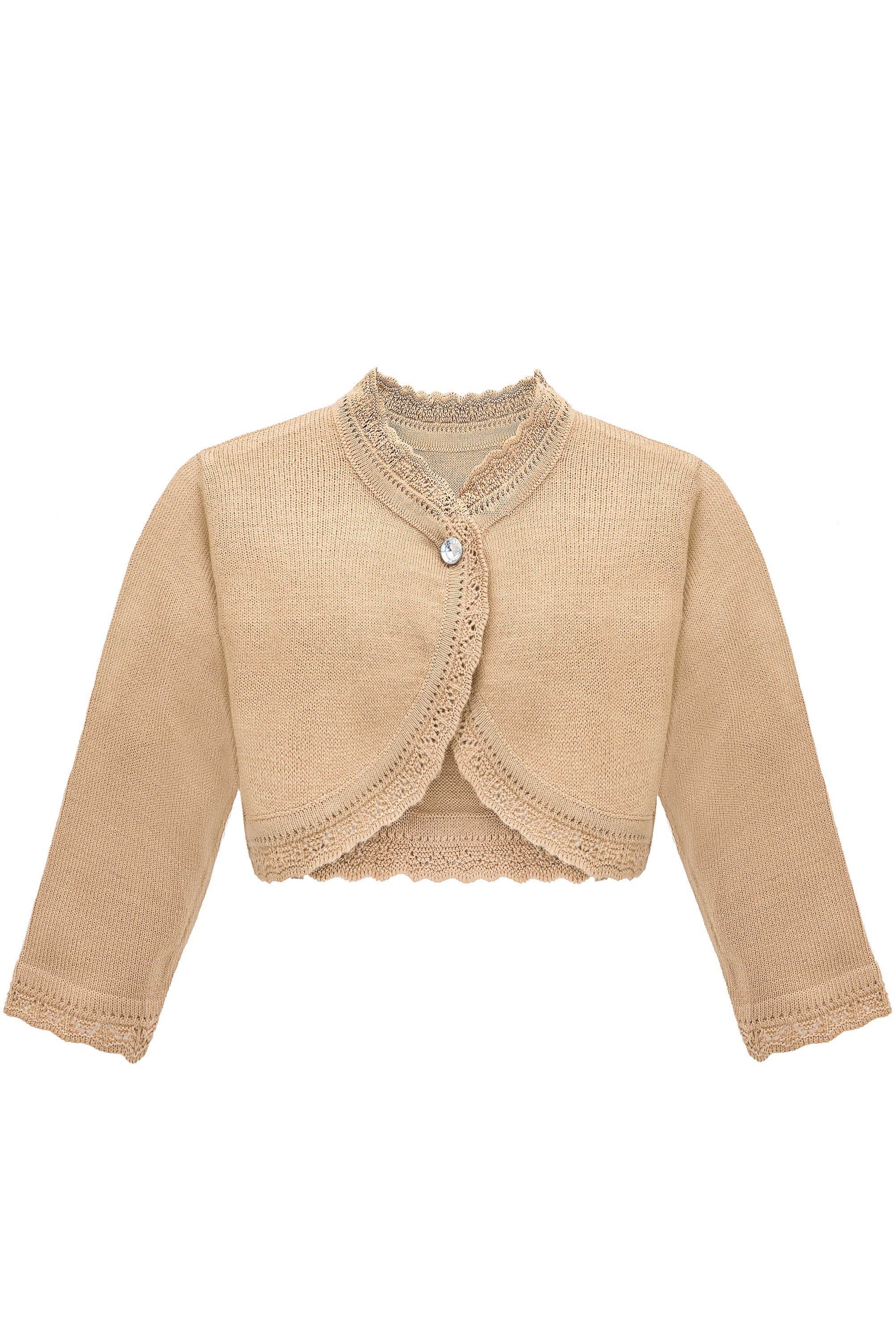 Girls' Bolero Cardigan Shrug Knit Long Sleeve Button Closure LILAX