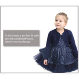 Little Girls' Bolero Shrug Long Sleeve One Button Knit