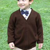 Toddler and Little Boys Cardigan Long Sleeve V-Neck Classic Knit School Sweater