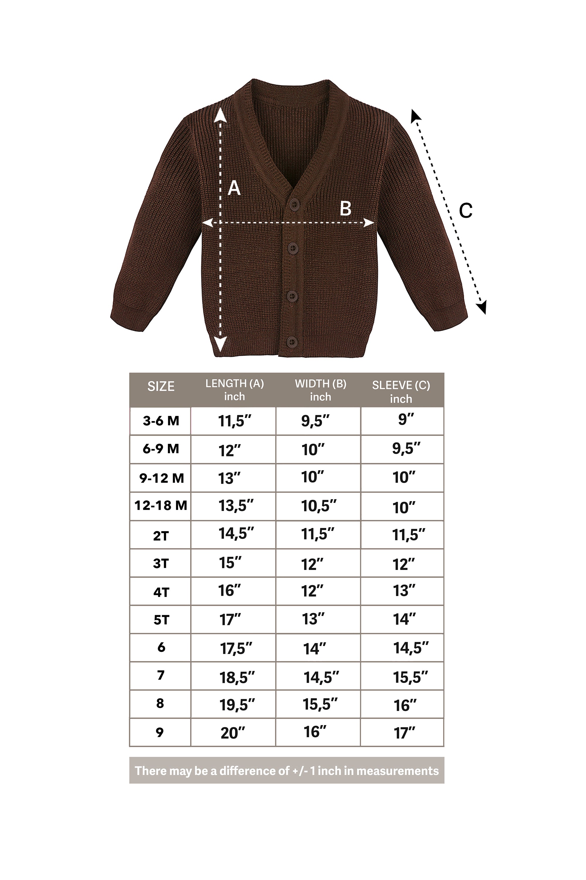 Classic Knit V-Neck Cardigan Sweater for Baby & Toddler Boys with Long Sleeves OZAK TRIKO (MUSTAFA CENGIZ OZBOZ )