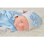 Regal and Handsome: 5-Piece Layette Gift Set with Jeweled Crown Tuxedo for Baby Boys (0-3 Months) LILAX