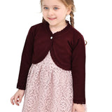 Baby Girls' Bolero Shrug Knit Long Sleeve Button Closure Cardigan LILAX