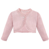 Baby Girls' Bolero Shrug Knit Long Sleeve Button Closure Cardigan