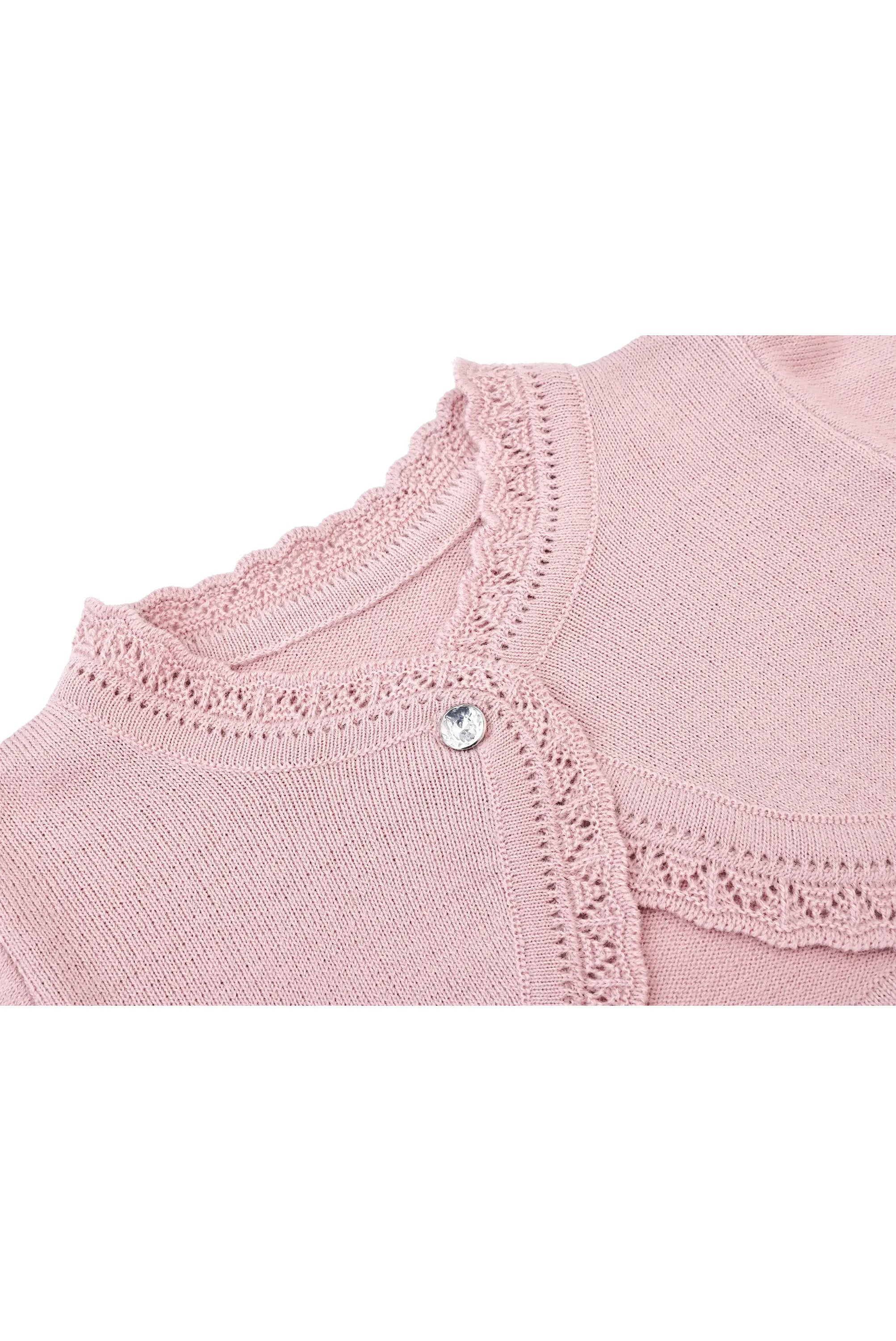 Baby Girls' Bolero Shrug Knit Long Sleeve Button Closure Cardigan LILAX