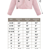 Baby Girls' Bolero Shrug Knit Long Sleeve Button Closure Cardigan LILAX